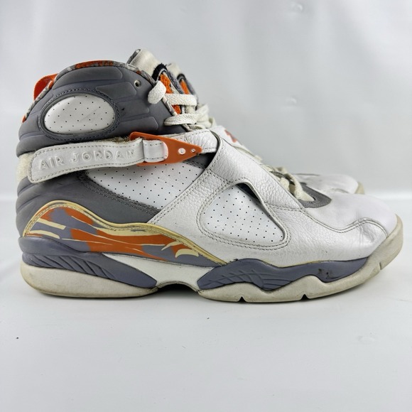 Air Jordan 8 Retro Orange Blaze 2007 Mens Size 13 White Grey Orange 305381 102 O - Picture 2 of 16